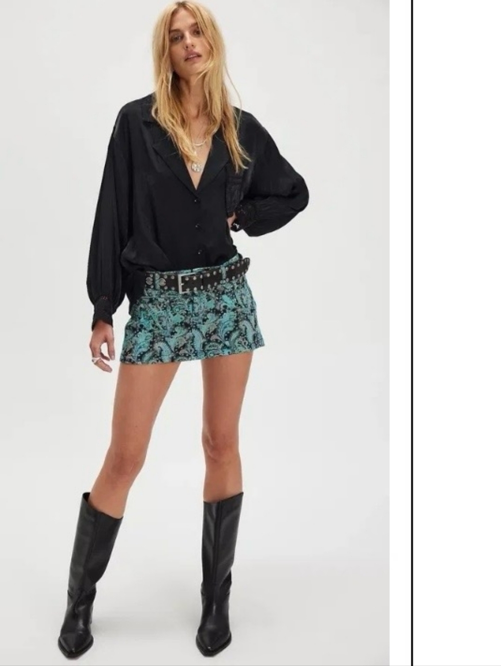 FREE PEOPLE | Paisley Print Micro-Mini Skirt